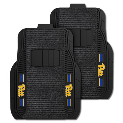 Fan Mats  LLC Pitt Panthers 2-pc Deluxe Car Mat Set Black