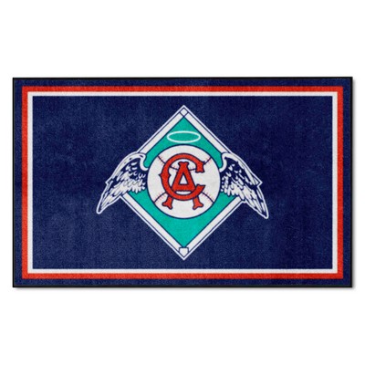 Fan Mats  LLC Anaheim Angels 4x6 Rug Retro Navy