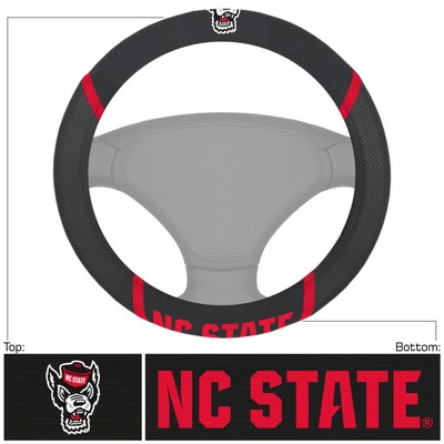 Fan Mats  LLC NC State Wolfpack Steering Wheel Cover Black