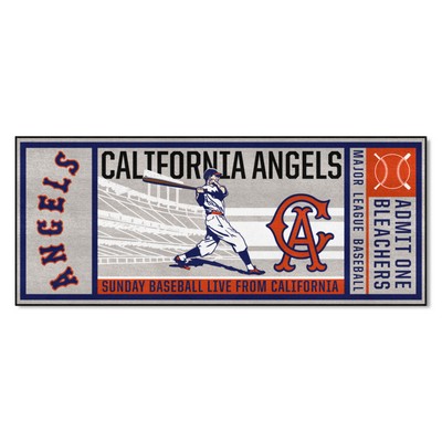 Fan Mats  LLC Anaheim Angels Ticket Runner Retro Gray