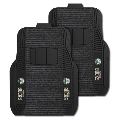 Fan Mats  LLC Milwaukee Bucks 2-pc Deluxe Car Mat Set Black