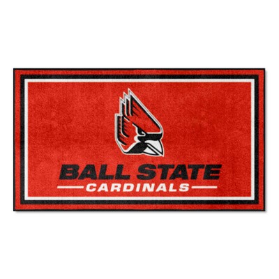 Fan Mats  LLC Ball State Cardinals 3x5 Rug Red