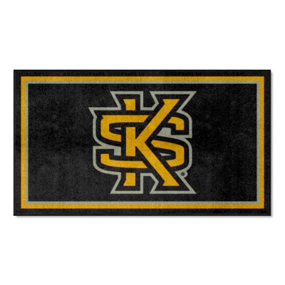 Fan Mats  LLC Kennesaw State Owls 3x5 Rug Black