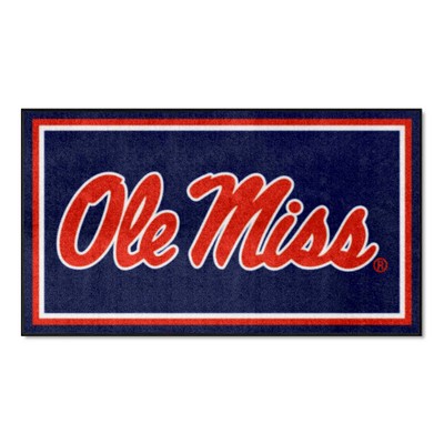 Fan Mats  LLC Ole Miss Rebels 3x5 Rug Navy