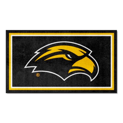 Fan Mats  LLC Southern Miss Golden Eagles 3x5 Rug Black