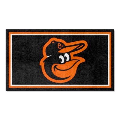 Fan Mats  LLC Baltimore Orioles 3x5 Rug Black