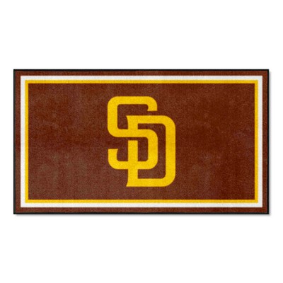 Fan Mats  LLC San Diego Padres 3x5 Rug Brown