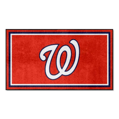 Fan Mats  LLC Washington Nationals 3x5 Rug Red