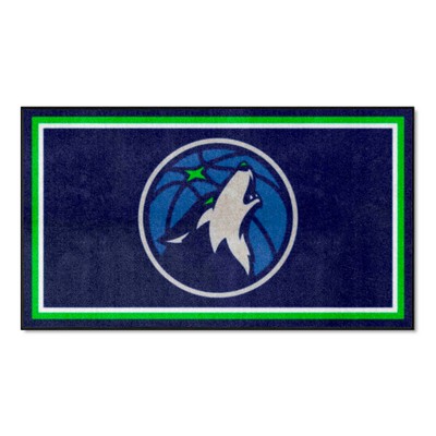 Fan Mats  LLC Minnesota Timberwolves 3x5 Rug Navy