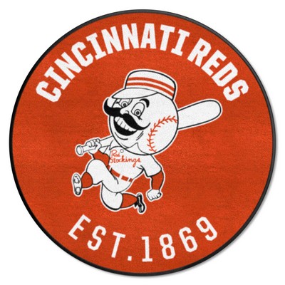 Fan Mats  LLC Cincinnati Reds Roundel Mat Retro Red