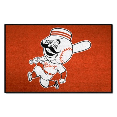 Fan Mats  LLC Cincinnati Reds Starter Mat Retro Red