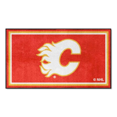 Fan Mats  LLC Calgary Flames 3x5 Rug Red