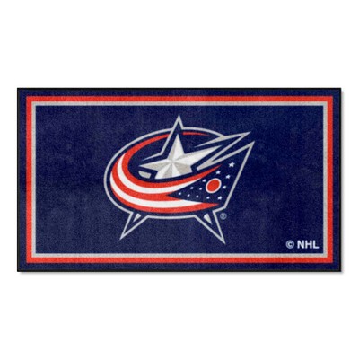 Fan Mats  LLC Columbus Blue Jackets 3x5 Rug Navy