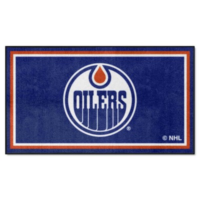 Fan Mats  LLC Edmonton Oilers 3x5 Rug Blue