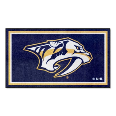 Fan Mats  LLC Nashville Predators 3x5 Rug Navy