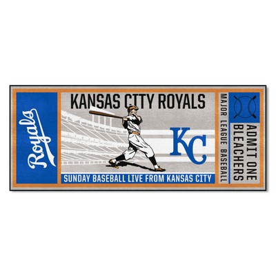 Fan Mats  LLC Kansas City Royals Ticket Runner Retro Gray