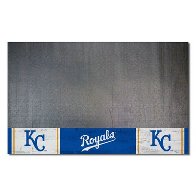 Fan Mats  LLC Kansas City Royals Grill Mat Retro Blue