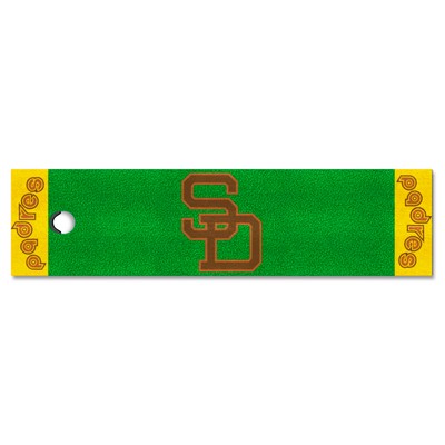 Fan Mats  LLC San Diego Padres Putting Green Mat Retro Green