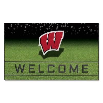 Fan Mats  LLC Wisconsin Badgers Crumb Rubber Door Mat Red