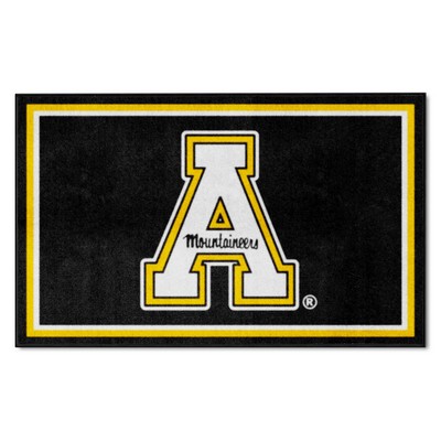 Fan Mats  LLC Appalachian State Mountaineers 4x6 Rug Black