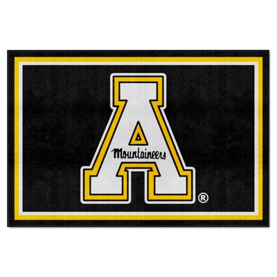 Fan Mats  LLC Appalachian State Mountaineers 5x8 Rug Black