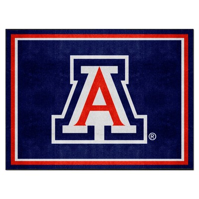 Fan Mats  LLC Arizona Wildcats 8x10 Rug Blue