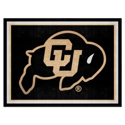 Fan Mats  LLC Colorado Buffaloes 8x10 Rug Black