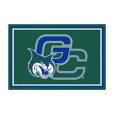 Fan Mats  LLC Georgia College Bobcats 5x8 Rug Green