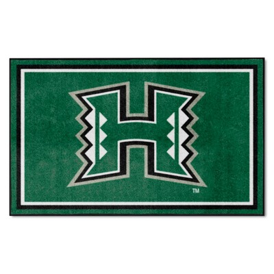 Fan Mats  LLC Hawaii Rainbows 4x6 Rug Green