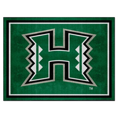 Fan Mats  LLC Hawaii Rainbows 8x10 Rug Green