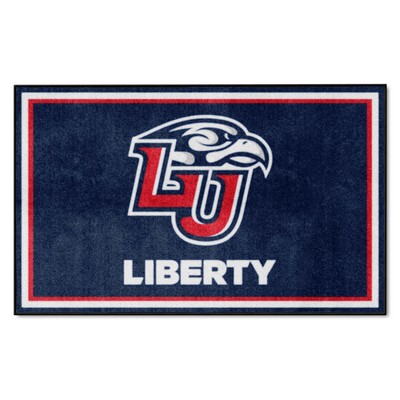 Fan Mats  LLC Liberty Flames 4x6 Rug Blue