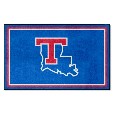 Fan Mats  LLC Louisiana Tech Bulldogs 4x6 Rug Blue