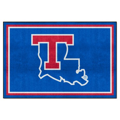 Fan Mats  LLC Louisiana Tech Bulldogs 5x8 Rug Blue