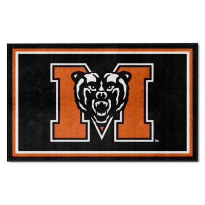 Fan Mats  LLC Mercer Bears 4x6 Rug Black