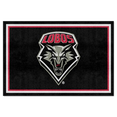 Fan Mats  LLC New Mexico Lobos 5x8 Rug Black