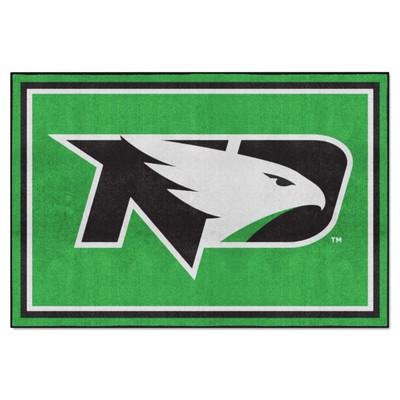 Fan Mats  LLC North Dakota Fighting Hawks 5x8 Rug Green