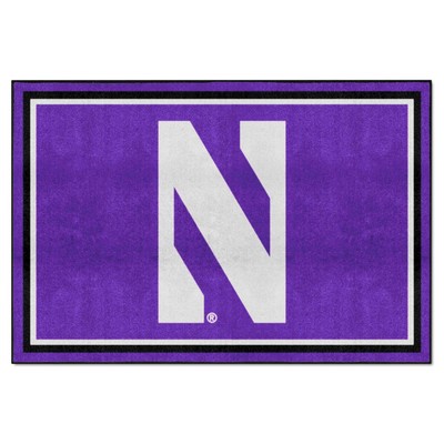 Fan Mats  LLC Northwestern Wildcats 5x8 Rug Purple