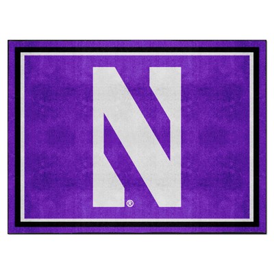 Fan Mats  LLC Northwestern Wildcats 8x10 Rug Purple