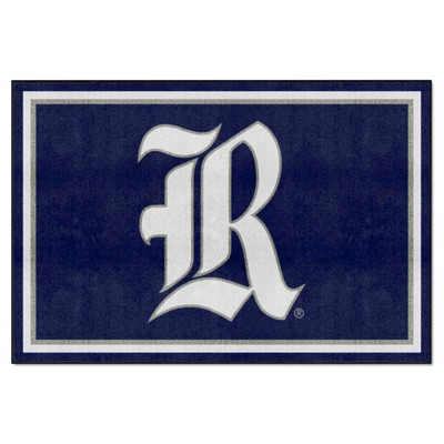 Fan Mats  LLC Rice Owls 5x8 Rug Blue