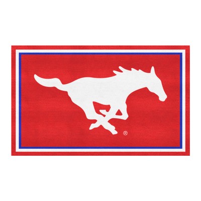 Fan Mats  LLC SMU Mustangs 4x6 Rug Red