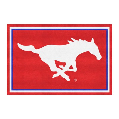 Fan Mats  LLC SMU Mustangs 5x8 Rug Red