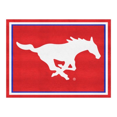 Fan Mats  LLC SMU Mustangs 8x10 Rug Red