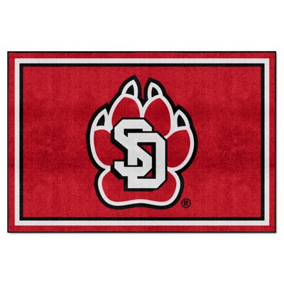 Fan Mats  LLC South Dakota Coyotes 5x8 Rug Red