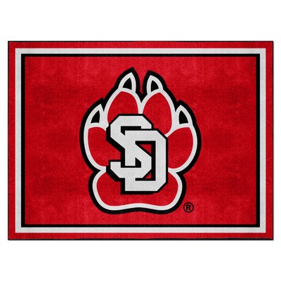 Fan Mats  LLC South Dakota Coyotes 8x10 Rug Red