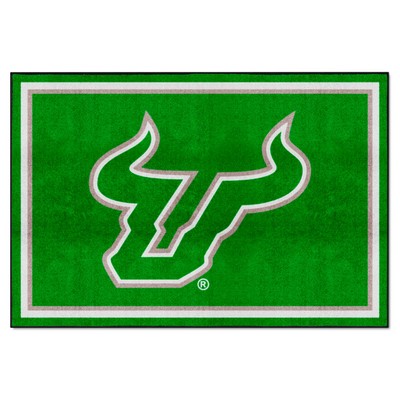 Fan Mats  LLC South Florida Bulls 5x8 Rug Green