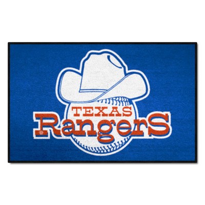 Fan Mats  LLC Texas Rangers Starter Mat Retro Blue