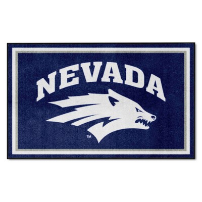 Fan Mats  LLC Nevada Wolfpack 4x6 Rug Navy