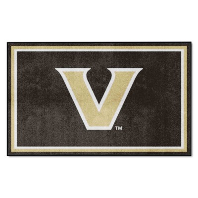 Fan Mats  LLC Vanderbilt Commodores 4x6 Rug Black