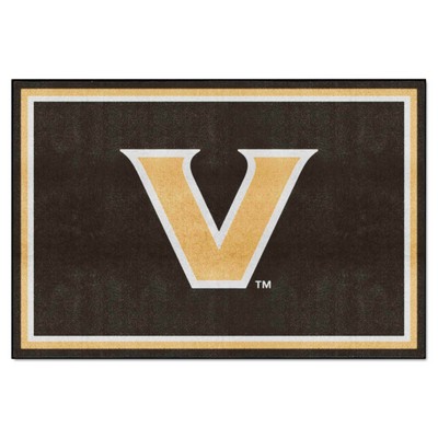 Fan Mats  LLC Vanderbilt Commodores 5x8 Rug Black