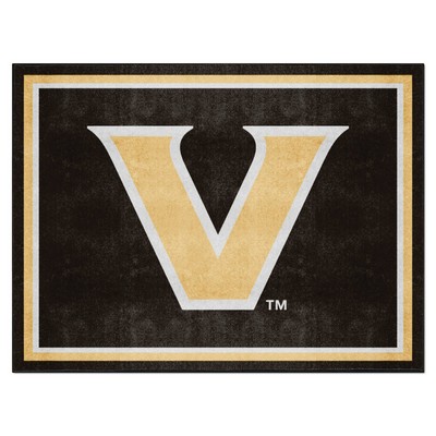 Fan Mats  LLC Vanderbilt Commodores 8x10 Rug Black